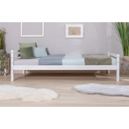 Ticaa Jugendbett, Futonbett in diversen Breiten, Kiefer, mit Rollrost