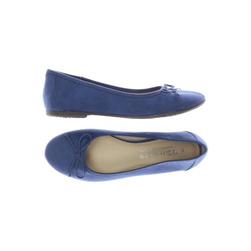 Tamaris Damen Ballerinas, blau, Gr. 36