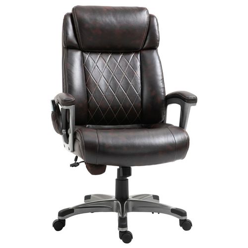 Massage-Bürostuhl 6-Punkt-Massage-Drehstuhl Braun 70 x 76,5 x 114-124 cm