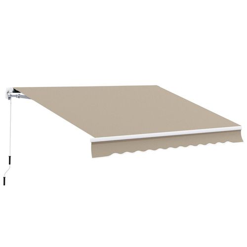 Markise Alu-Markise Aluminium-Gelenkarm-Markise 3x4m Sonnenschutz Balkon Beige