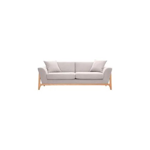 Skandinavisches Sofa 3-Sitzer in Beige und Esche ASAKO