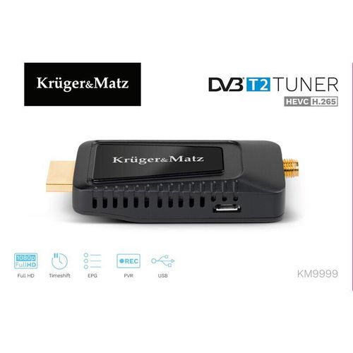 Kruger&matz - Kruger & matz mini dekoder dvb-t2 h.265 hevc km9999