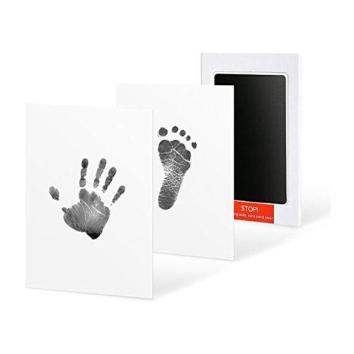 Baby-Kind-Fuß- und Handabdruck-Set, Clean Touch Fußabdruck, Baby-Stempel, Handabdruck, Kinder-Fußabdruck, Neugeborene, Dusche, Geschenk, Baby-Souvenir