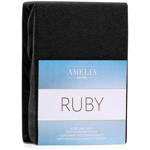 Bettlaken ruby farbe schwarz stil klassisch art des materials - textilien frottee 160-180x200 AmeliaHome