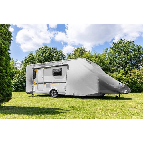 GreenYard® Abdeckplane für Wohnwagen oder Wohnmobile Größe S 460 x 250 x 220 cm