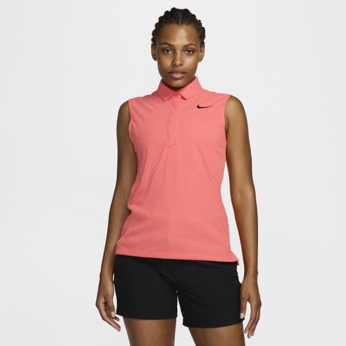 Nike Tour Dri-FIT ADV mouwloze golfpolo voor dames - Roze