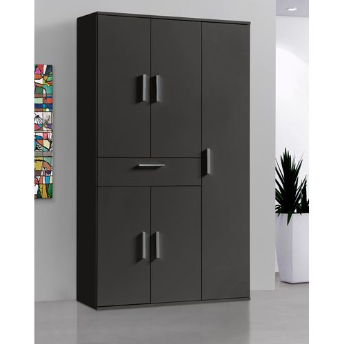 Mehrzweckschrank PROCONTOUR, grau (anthrazit), T:34cm, Schränke, Breite 96cm, mit Türen und Schublasten