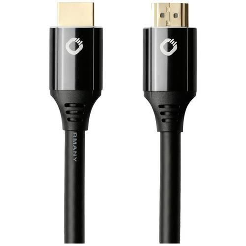 Oehlbach HDMI Anschlusskabel HDMI-A Stecker, HDMI-A Stecker 5.00 m Schwarz D1C92496 8K UHD, vergoldete Steckkontakte HDMI-Kabel