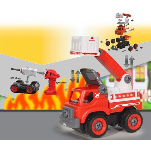 JAMARA-405228-Feuerwehrauto First RC Kit 33teilig mit Akkuschrauber