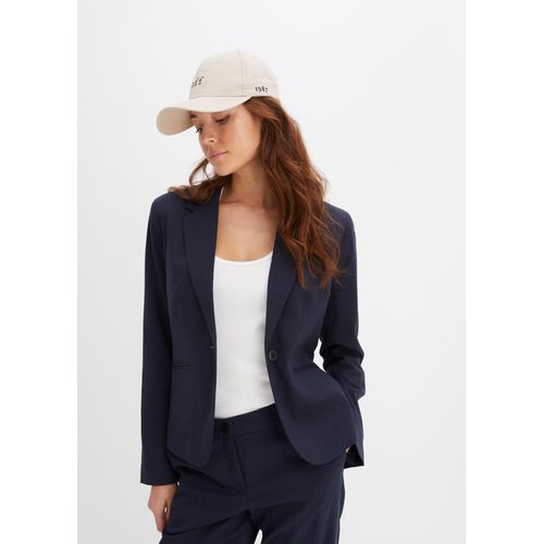 bonprix Blazer mit Paspeltaschen, blau, Gr.50, Attraktiver Blazer mit praktischen Paspeltaschen.
