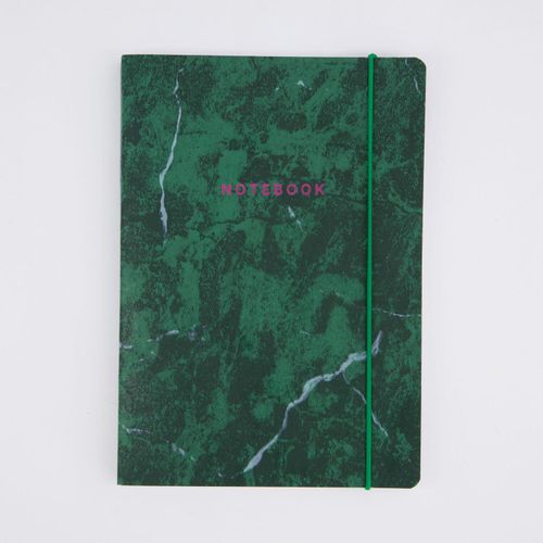 Grünes Notizbuch mit Aufschrift A5