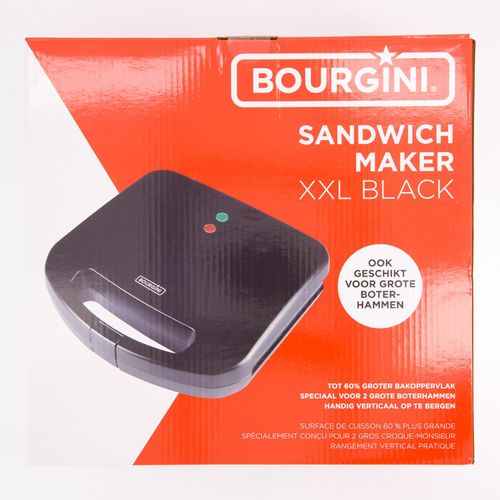 Schwarzer Sandwichmaker XXL 16x27cm