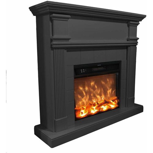 Omar Grau Standkamin Cm 102,2x114x28,2 Fuego Fuego Omar Grigio - grau