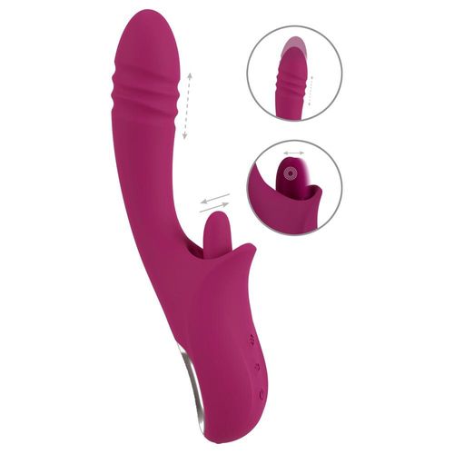 Stoßvibrator mit Vibro-Zunge für Klitoris