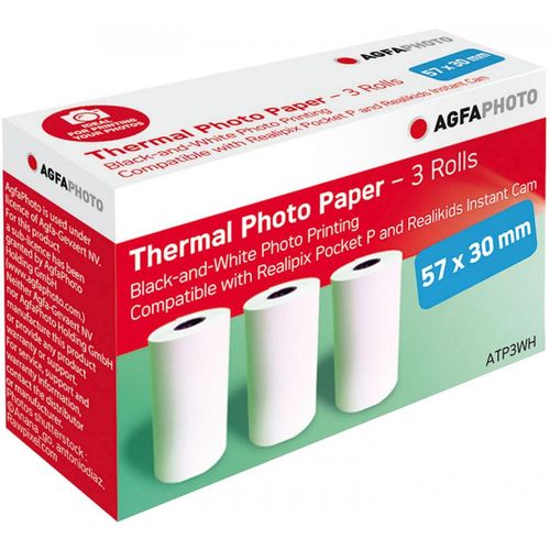 AgfaPhoto ATP3WH Thermopapier 3 Rollen