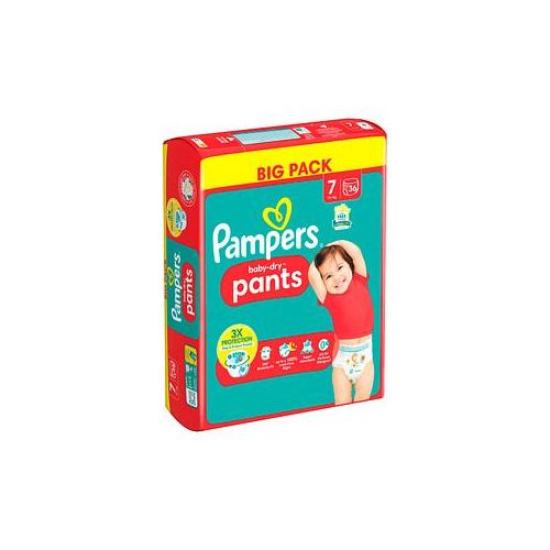 Pampers® Windeln baby-dry™ BIG PACK Größe Gr.7 (17+ kg) für Kids und Teens (4-12 Jahre), 36 St.