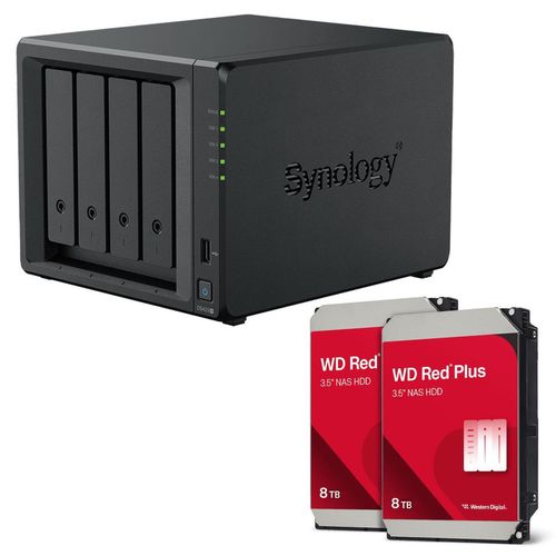 Synology DiskStation DS423+ 4 Einschübe NAS-Server Leergehäuse + 16TB WD Red Plus SATA 3.5