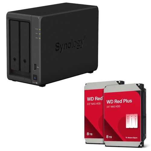 Synology DiskStation DS723+ 2 Einschübe NAS-Server Leergehäuse + 16 TB WD Red Plus SATA 3.5