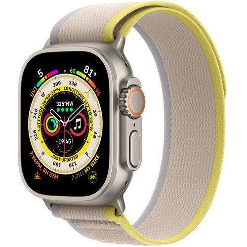 Apple Watch Ultra 2 (2023) | GPS + Cellular | silber | Trail Loop gelb/beige S/M