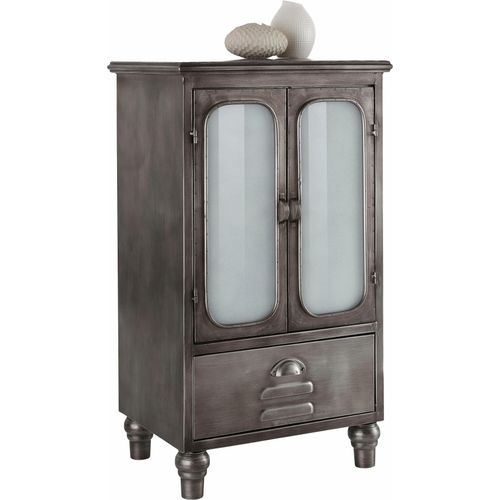 Kommode HOME AFFAIRE "Industrial", grau (metallgrau), B:50cm H:87cm T:38cm, Metall, Sideboards