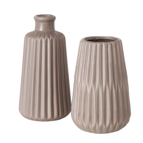 Boltze Vase Esko 2er-Set, Braun