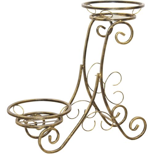 Blumentisch HOFMANN LIVING AND MORE Tische Gr. B/H/T: 66cm x 64cm x 29cm, goldfarben (goldfarben, goldfarben)