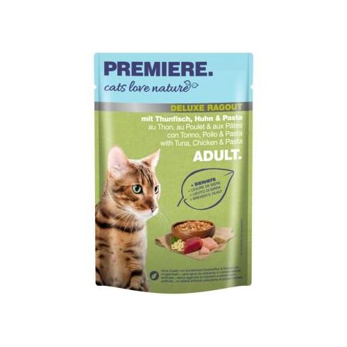 PREMIERE cats love nature Deluxe Ragout mit Thunfisch, Huhn & Pasta 24x100 g