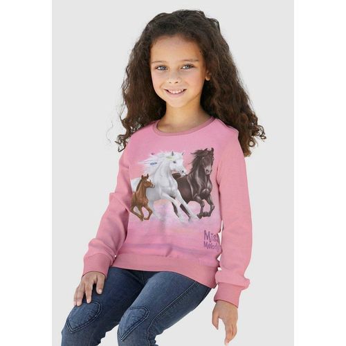 Miss Melody Longsweatshirt für Pferdefreunde, rosa