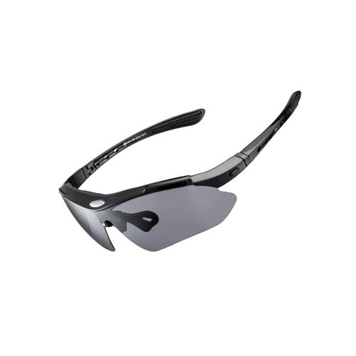 Polarisierte Fahrradbrille – schwarz - Fahrradbrille mit Brillen-Etui