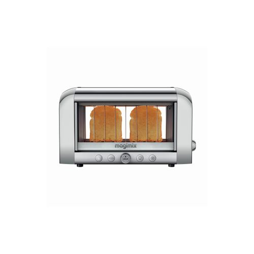 Toaster »Magimix Vision 111538 Silberfarben«, für 2 Scheiben, 1450 W, Panoramafenster
