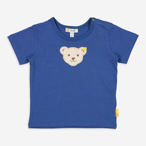 Dunkelblaues T-Shirt mit Teddybär-Logoaufnäher