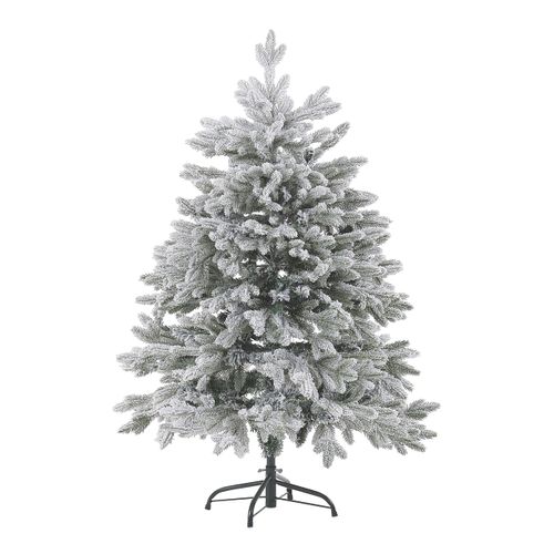 Beliani Künstlicher Weihnachtsbaum schneebedeckt 120 cm weiß 85x120x85cm