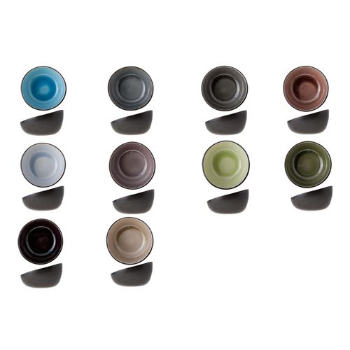 Cosy & Trendy 10er-Set ovale Schüsseln aus Steingut, mehrfarbig, D16XH9,5 cm 16x9x16cm
