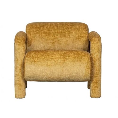 WOOOD Design-Sessel aus ockerfarbenem Samt 76x65x82cm