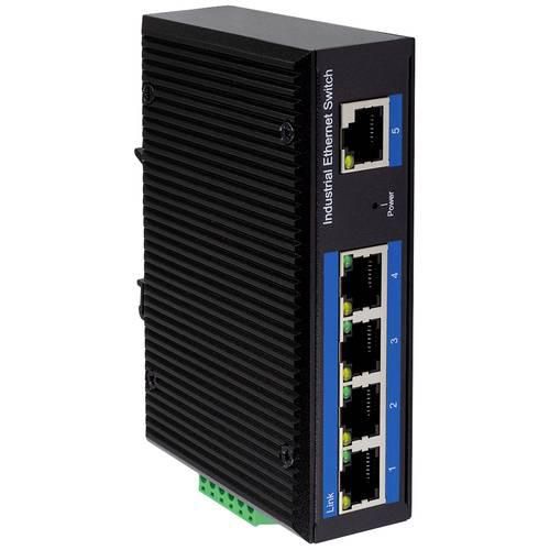 LogiLink NS202P Industrial Ethernet Switch 5 Port 10 / 100 / 1000 MBit/s PoE-Funktion