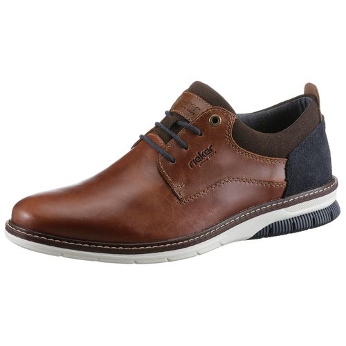 Schnürschuh RIEKER Gr. 45, braun (cognac, dunkelbraun, dunkelblau) Herren Schuhe 150 Jahre RIEKER Jubiläumsartikel, Freizeitschuh, Halbschuh, Schnürer