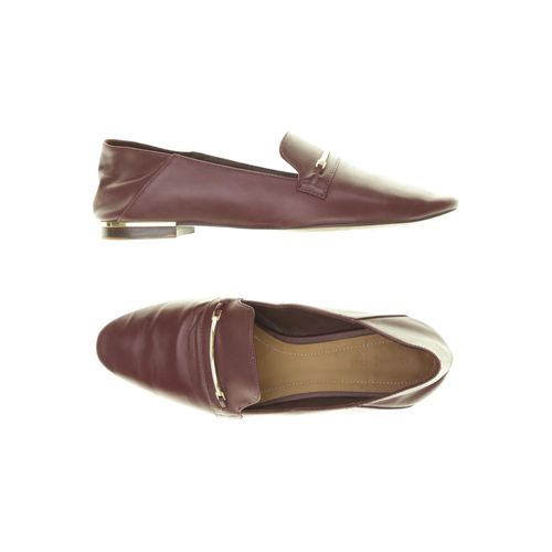 Massimo Dutti Damen Halbschuh, bordeaux, Gr. 36