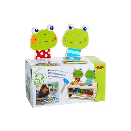 HABA Unisex Lernspielzeug Klang-Klopfbank Froschkonzert 1er Pack