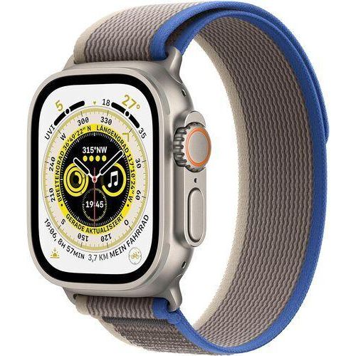 Apple Watch Ultra 2 (2023) | GPS + Cellular | silber | Trail Loop blau/grau Small