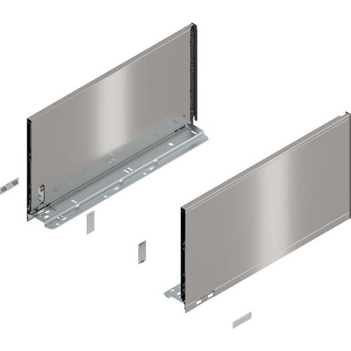 Legrabox pure Zarge, Höhe F,(239,9 mm), nl= 450 mm, links/rechts, für Legrabox pure, inox - Blum