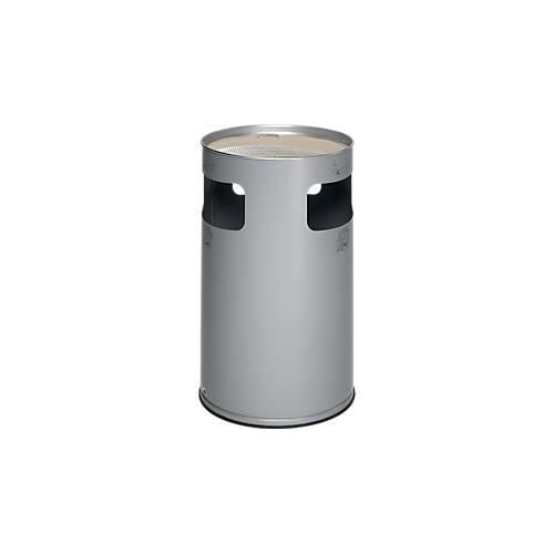 Kombi-Ascher VAR, rund, 69 l, für Innen & Außen, mit Sieb & Kantenschutz, Ø 420 x H 750 mm, Stahlblech, silber