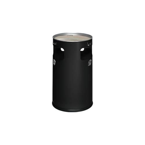 Kombi-Ascher VAR, rund, 69 l, für Innen & Außen, mit Sieb & Kantenschutz, Ø 420 x H 750 mm, Stahlblech, anthrazit