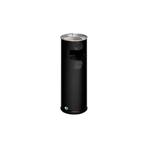 Kombi-Ascher VAR, rund, 16 l, für Innen & Außen, mit Sieb & Kantenschutz, Ø 230 x H 660 mm, Stahlblech, antiksilber