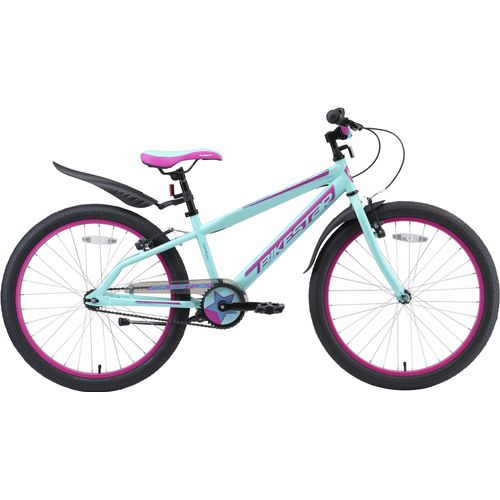 Jugendfahrrad BIKESTAR Fahrräder Gr. 32cm, 24 Zoll (60,96cm), blau (türkis, beere) Kinder für Damen