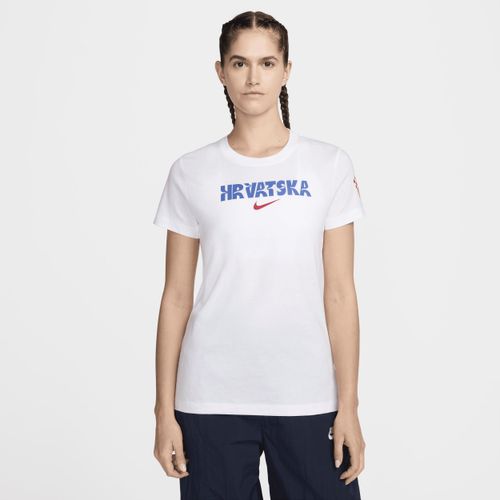 Kroatien Crest Nike Fußball-T-Shirt für Damen - Weiß