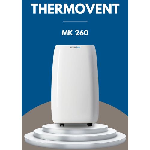 A (A+++ bis D) THERMOVENT 3-in-1-Klimagerät "MK 260" Klimageräte Kühlen, Entfeuchten, Umluftbetrieb weiß