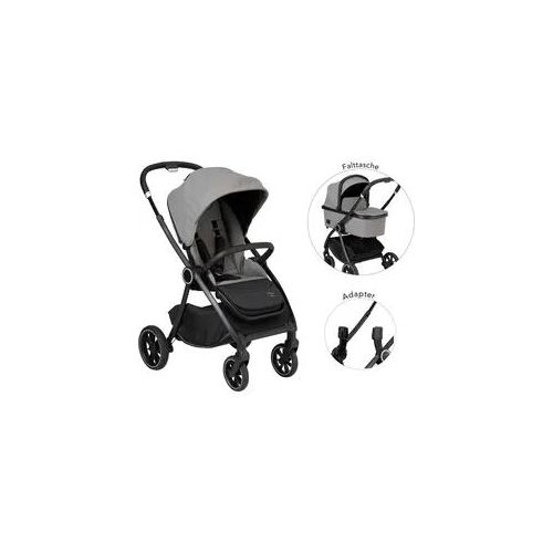 Kombi-Kinderwagen HARTAN "Verso" grau (rock) Baby Kinderwagen Inkl. Adapter für Babyschale Gruppe 0