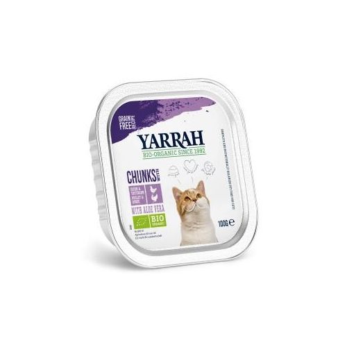 Yarrah Adult Bio Bröckchen in Soße 16 x 100 g Huhn & Truthahn