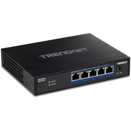 TRENDnet TEG-S750 - Switch - unmanaged - 5 x 10GBase-T - Desktop, wandmontierbar - TAA-konform