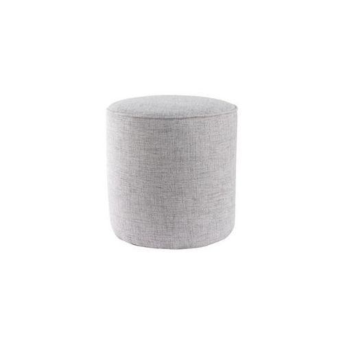 Hocker aus hellgrauem Stoff D 40 cm COQ